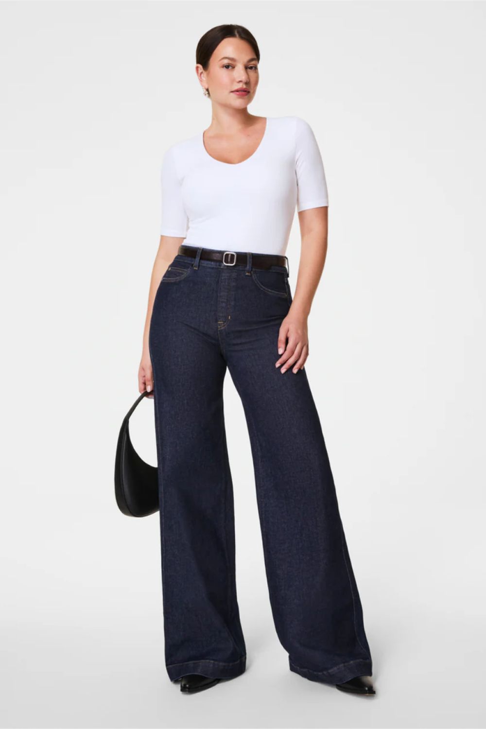 Spanx Wide Leg Dark Wash Jeans